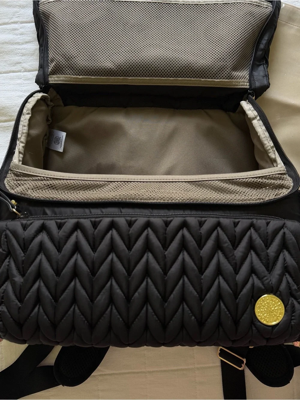 Happ Levy Black Quilted Backpack Diaper Bag - Picture 4 of 7